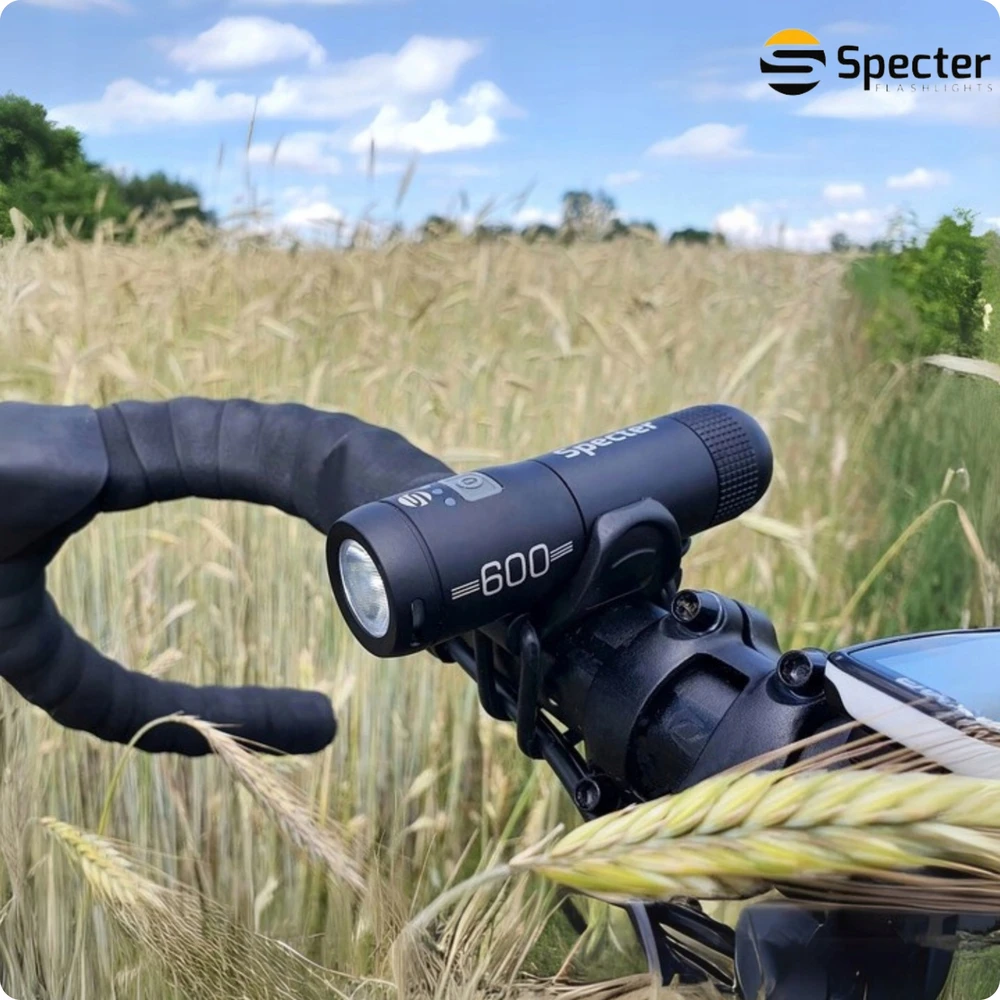 Specter LED dviračio žibintas 600 LM USB vandeniui atsparus žibintas dviračiui