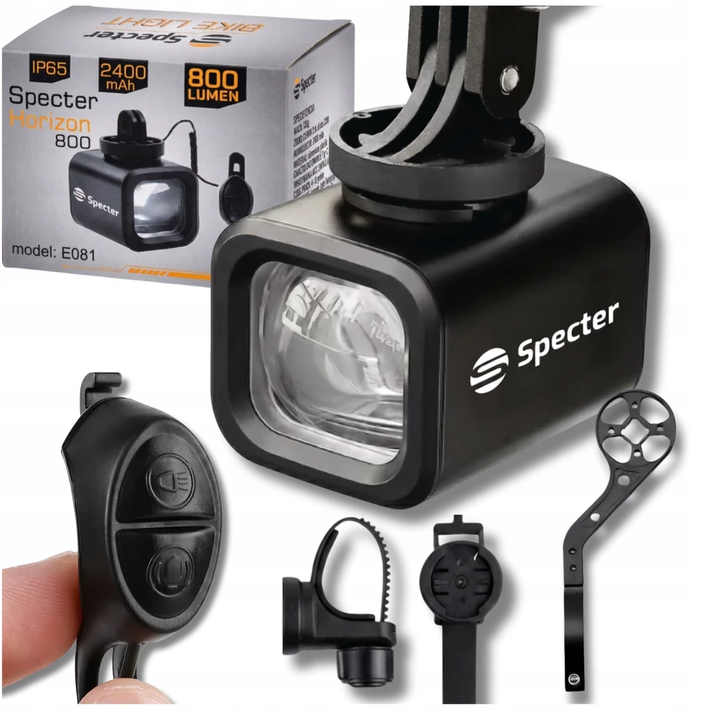Specter LEMPAS DVIRAČIO ŠVIETIMAS PRIEKIS 800LM BELL NUOTOLINIO PULTAS BE STIKLO