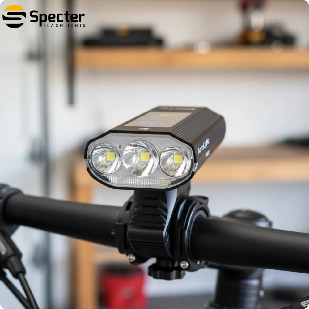 Specter PRIEKINIS GALINIS DVIRAČIO LEMPAS LED USB C 1300lm dviračio žibintų rinkinys