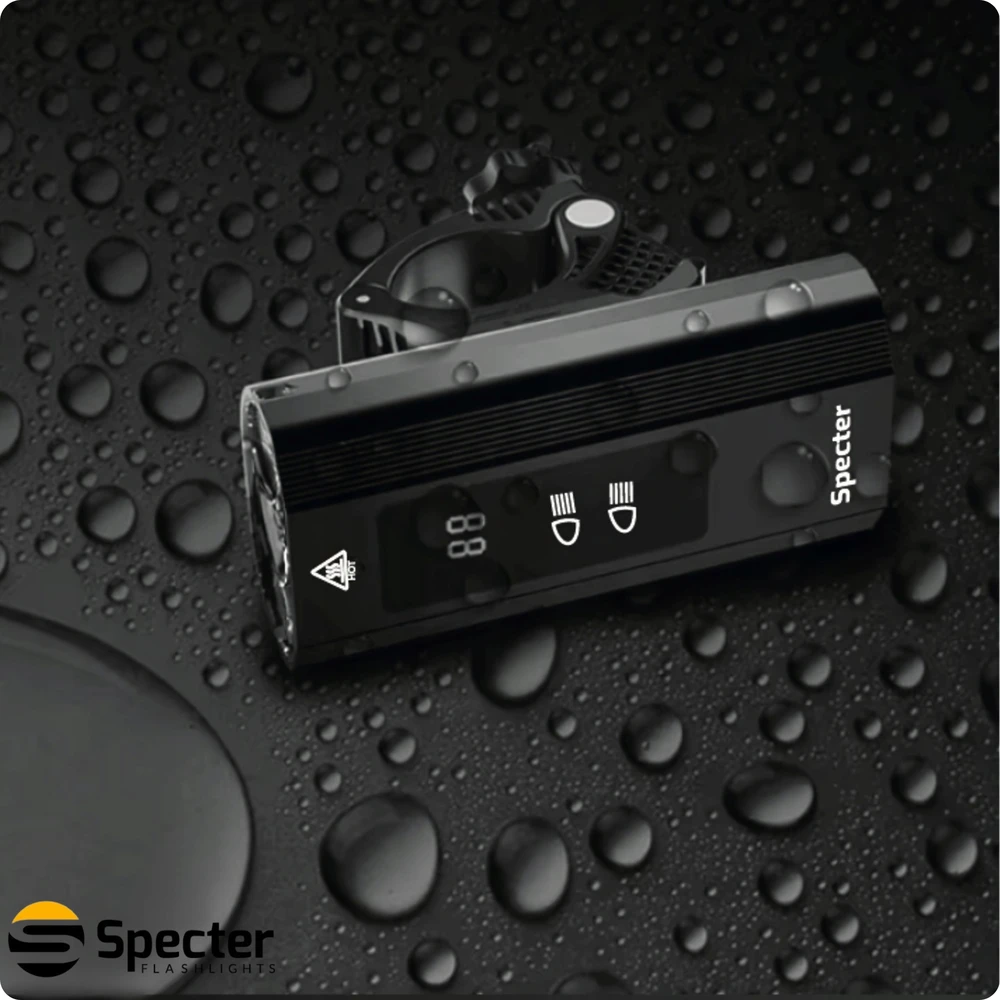 Specter PRIEKINIS GALINIS DVIRAČIO LEMPAS LED USB C 1300lm dviračio žibintų rinkinys