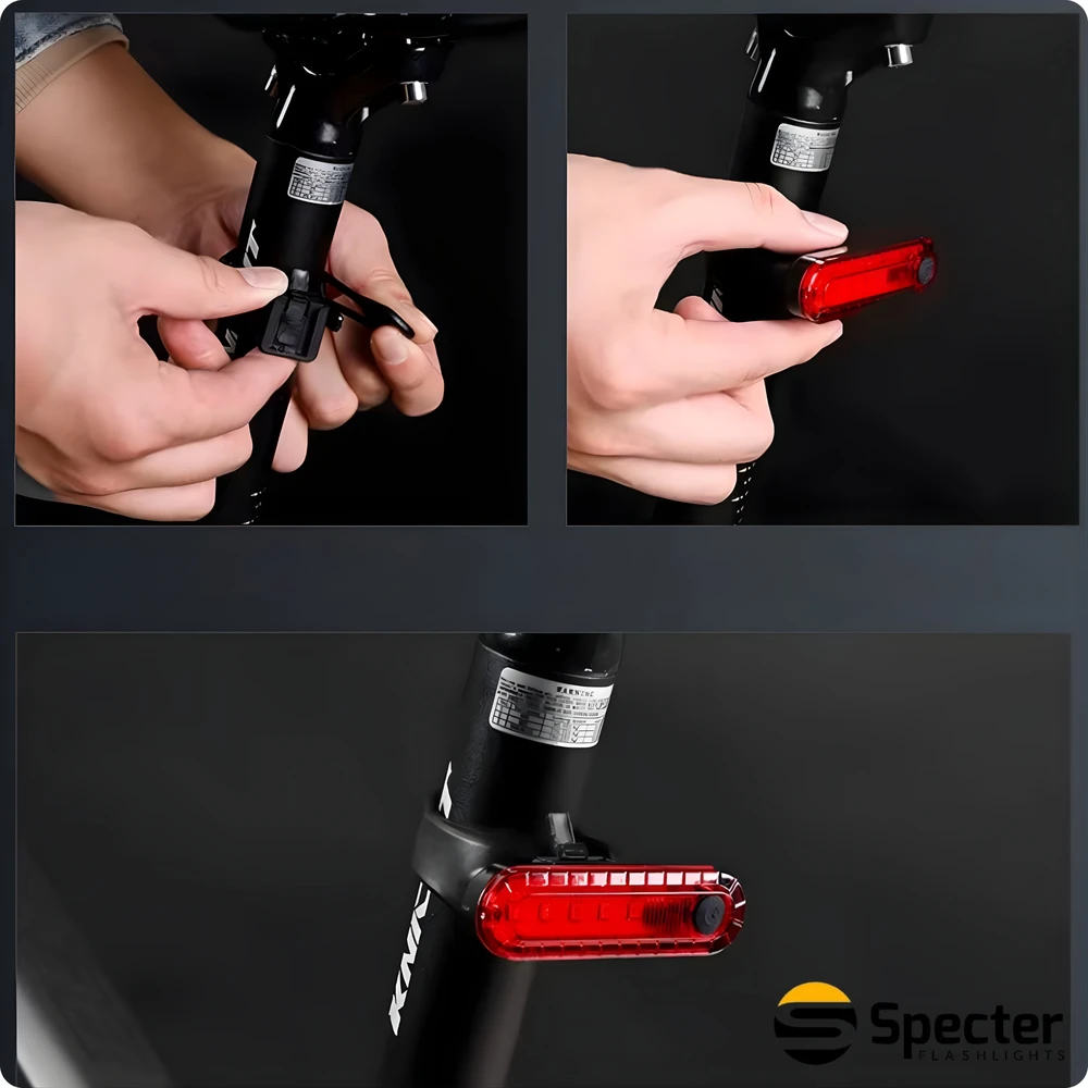 Specter PRIEKINIS GALINIS DVIRAČIO LEMPAS LED USB C 1300lm dviračio žibintų rinkinys
