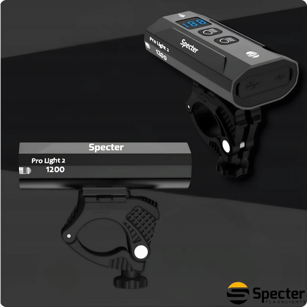 SPECTER PRO LIGHT 2 BIKE LAMP 1200LM POWERBANK IPX65 13 MODE
