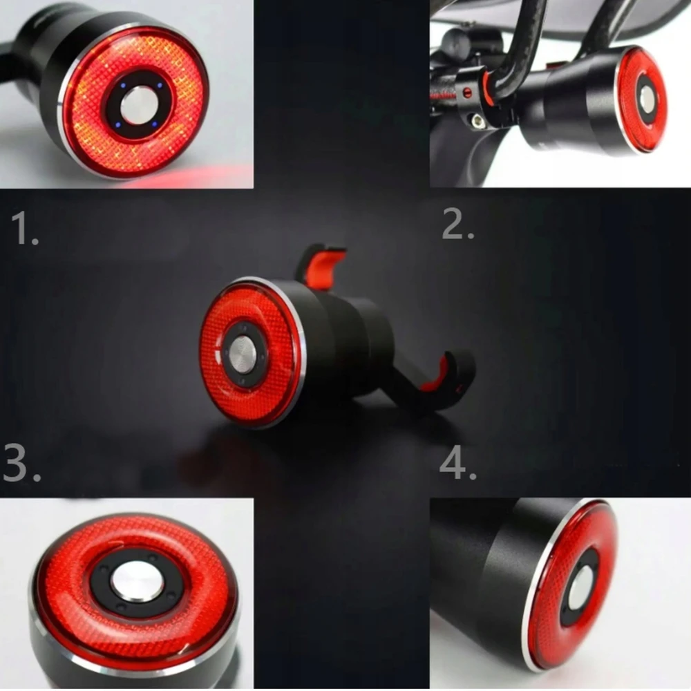 Specter Raudonas USB Smart STOP Smart įkraunamas dviračio žibintas
