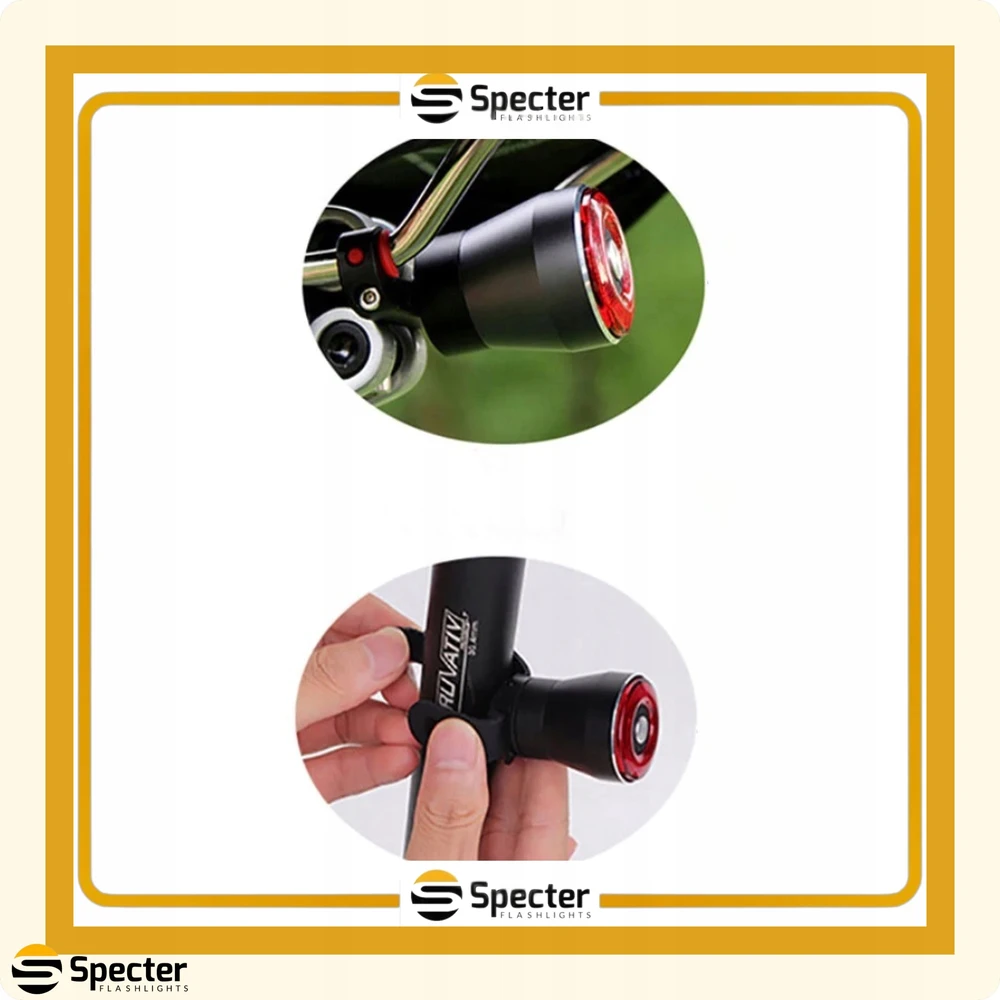 Specter Raudonas USB Smart STOP Smart įkraunamas dviračio žibintas