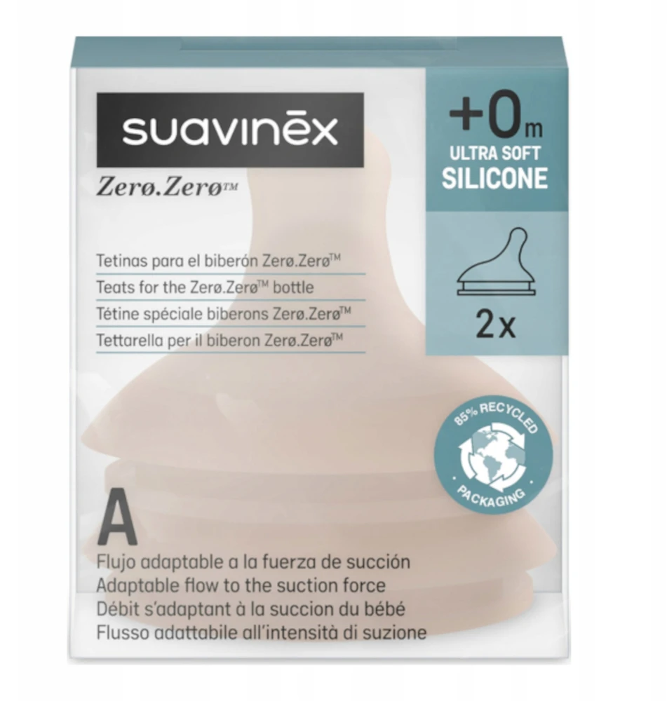 Suavinex 087070 BUTELIUKO ŽINDUKAI SU NULINIU SRAUTU, PRISITAIKANTYS 2VNT. 308683