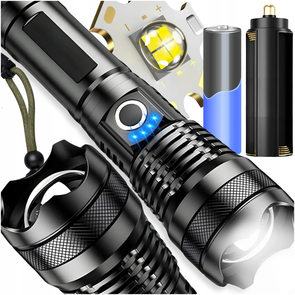 Spi 55 GALINGAS LED TAKTINIS PAKRAUJAMAS BLYKTINĖS LEMPINYS XHP90 ZOOM KARINIS IŠGYVENIMAS