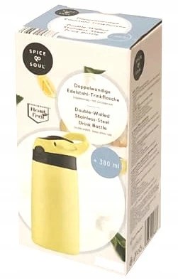 Spice&Soul Termosinė gertuvė su šiaudeliu ir rankena, 380ml, nerūdijantis plienas