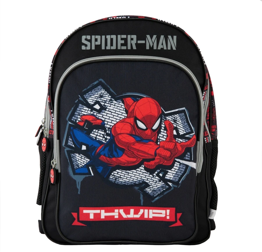 Spiderman Paso kelių skyrių mokyklinė kuprinė, įvairiaspalvė, 19 metų
