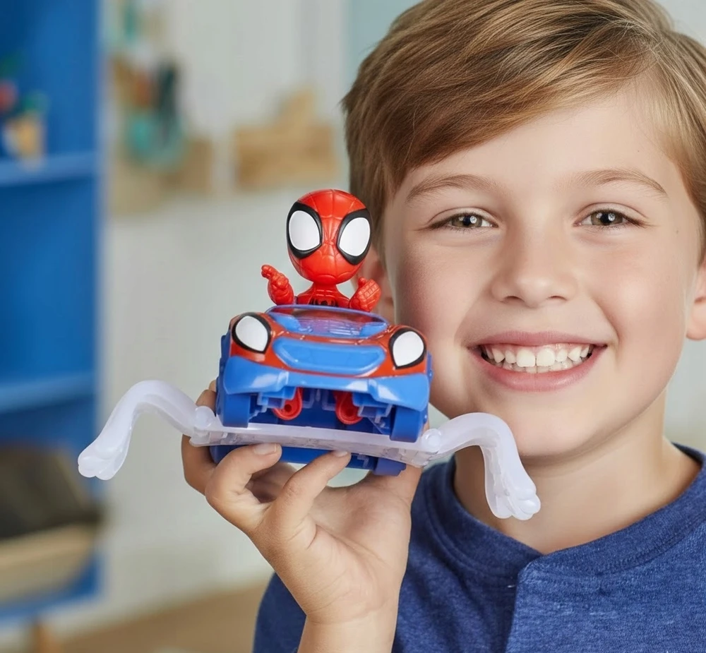 SPIDEY paveikslas + WEB-CRWLER transporto priemonė + puikus tinklas! Hasbro F7454 SPIDERMAN