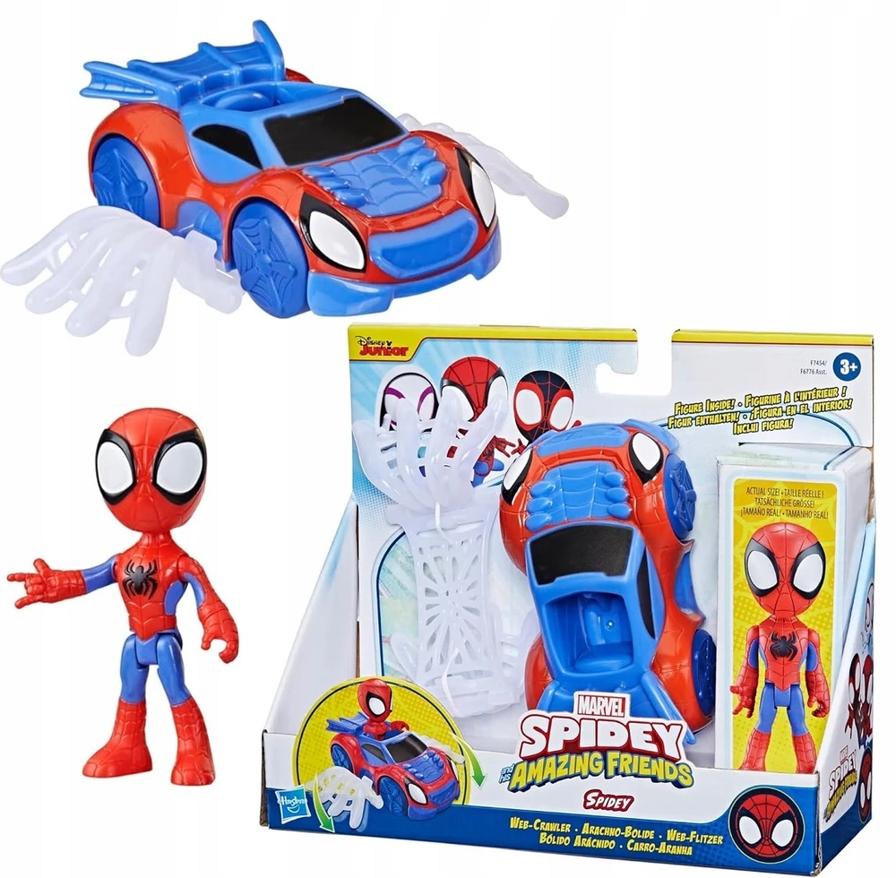 SPIDEY paveikslas + WEB-CRWLER transporto priemonė + puikus tinklas! Hasbro F7454 SPIDERMAN