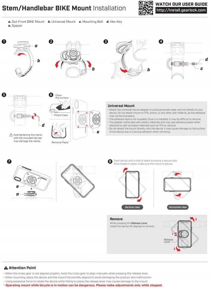 Spigen GEARLOCK MS100 dviračio vairo laikiklis