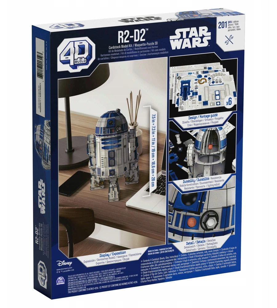 Spin Master STAR WARS 4D dėlionė „Žvaigždžių karai: R2D2“
