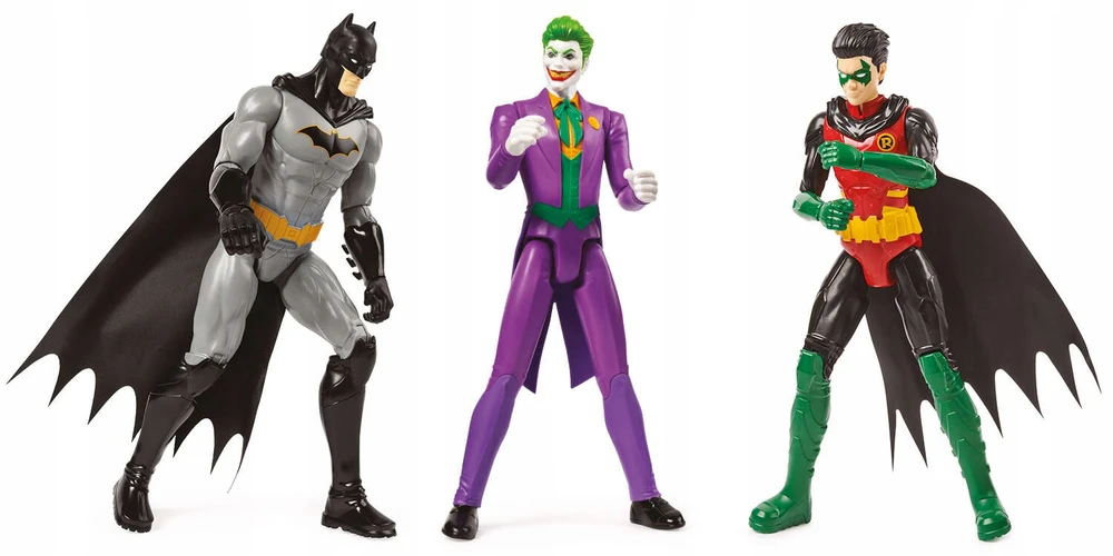 Spin Master BETMEN RINKINYS 3IN1 DC KOMIKAS DIDELIOS FIGURĖS 30CM BETMENAS ROBIN JOKER