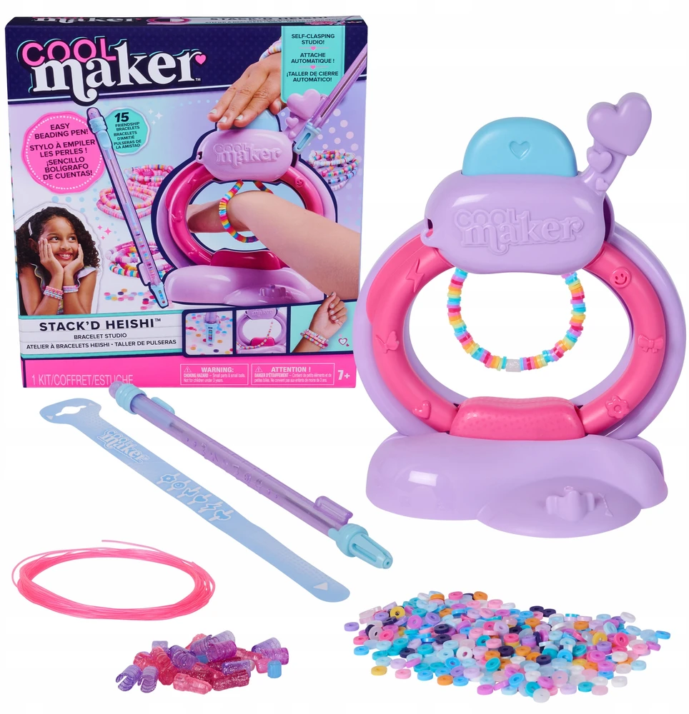 Apyrankių vėrimo rinkinys COOL MAKER Stack'd Heishi Bracelet Studio