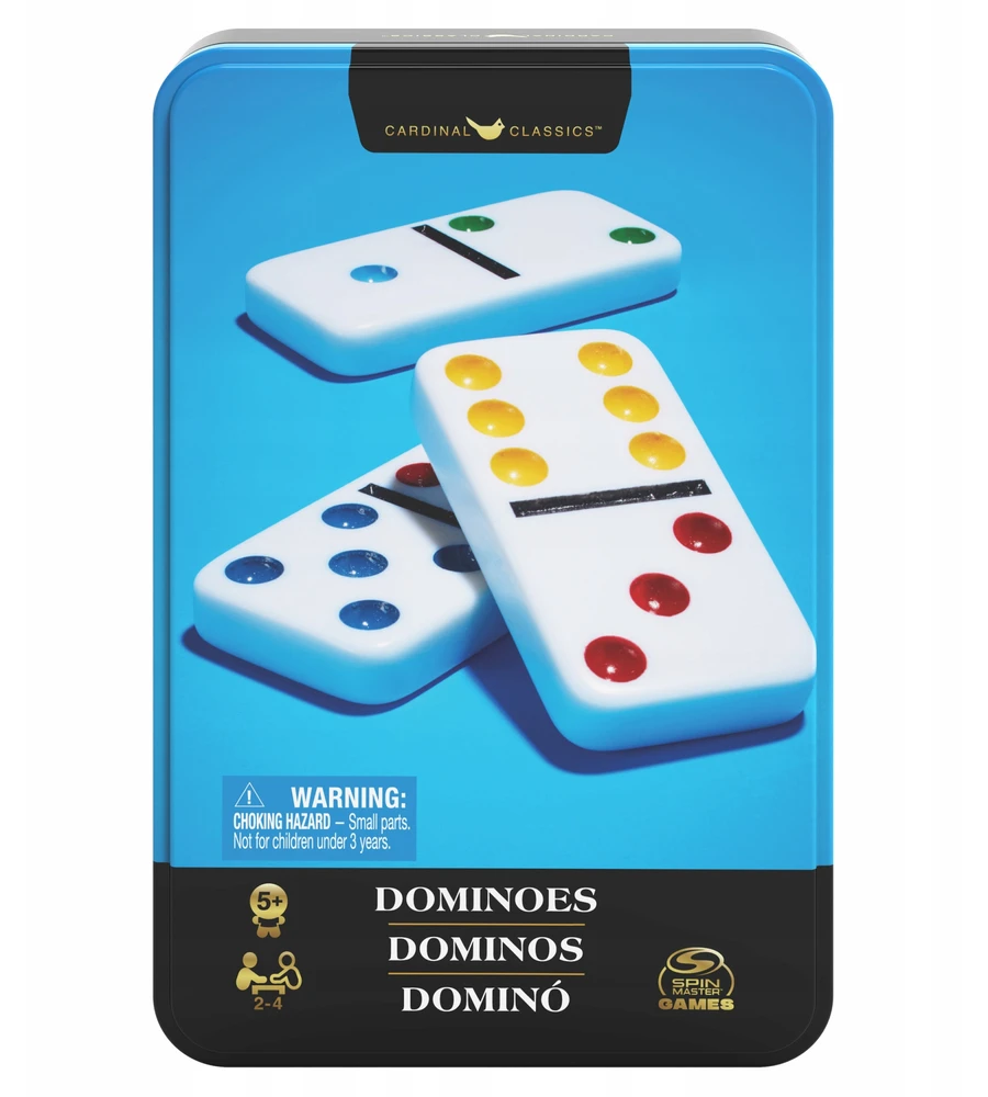 Spin Master DOMINO ŽAIDIMO RINKINYS IŠ 28 DVIPUŠIŲ KULIKLIŲ Skardine