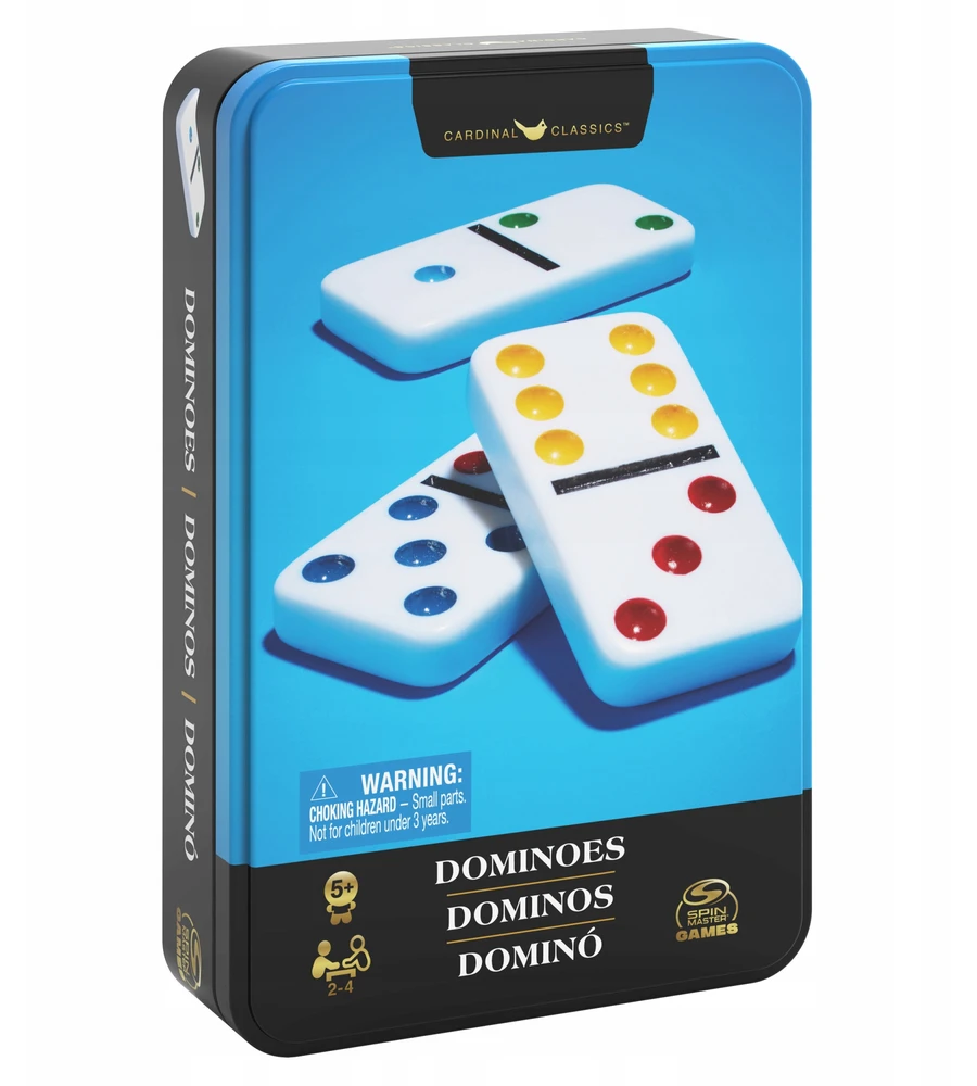 Spin Master DOMINO ŽAIDIMO RINKINYS IŠ 28 DVIPUŠIŲ KULIKLIŲ Skardine