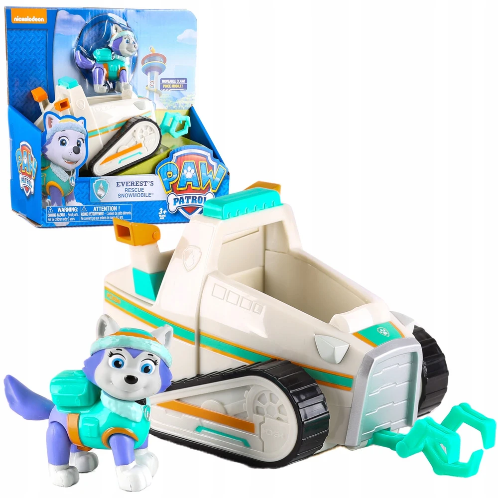 Spin Master EVEREST Snowcat gelbėjimo sniego motociklas + PAW PATROL figūrėlė – ribotas leidimas