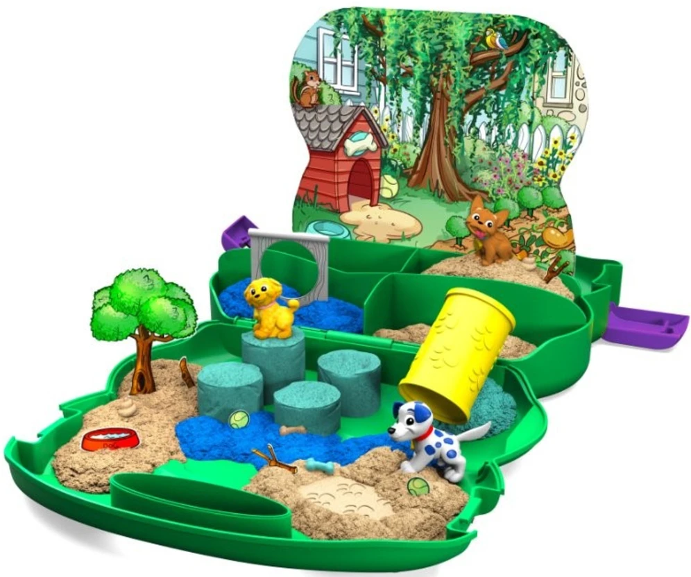 Spin Master KINETIC SAND LAGAMINAS ŠUNŲ PARKO RINKINYS + PRIEDAI