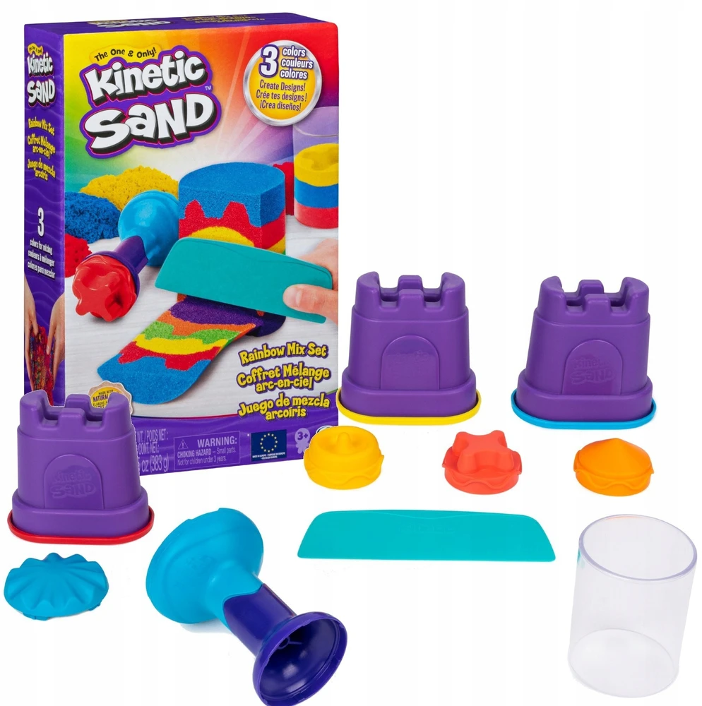 Spin Master Kinetinis smėlis Rinkinys Rainbow Tools 383g