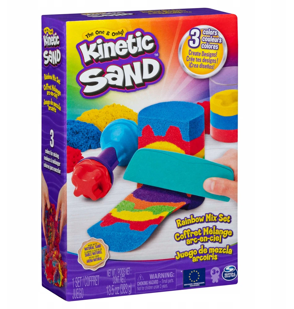Spin Master Kinetinis smėlis Rinkinys Rainbow Tools 383g