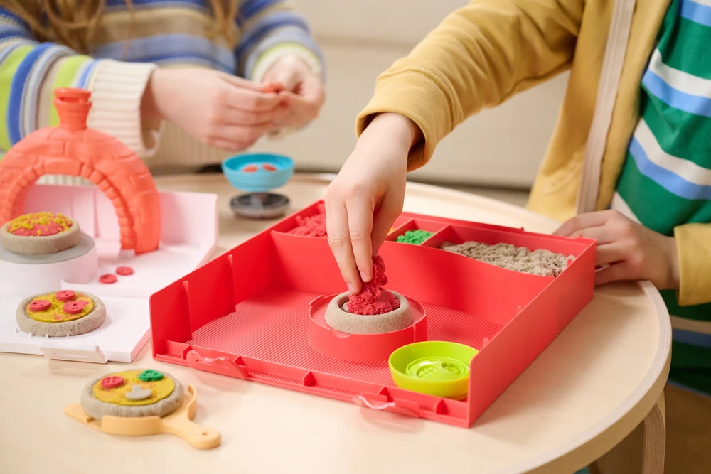 Spin Master KINETINIO SMĖLIO žaidimų rinkinys „SquishPizza“