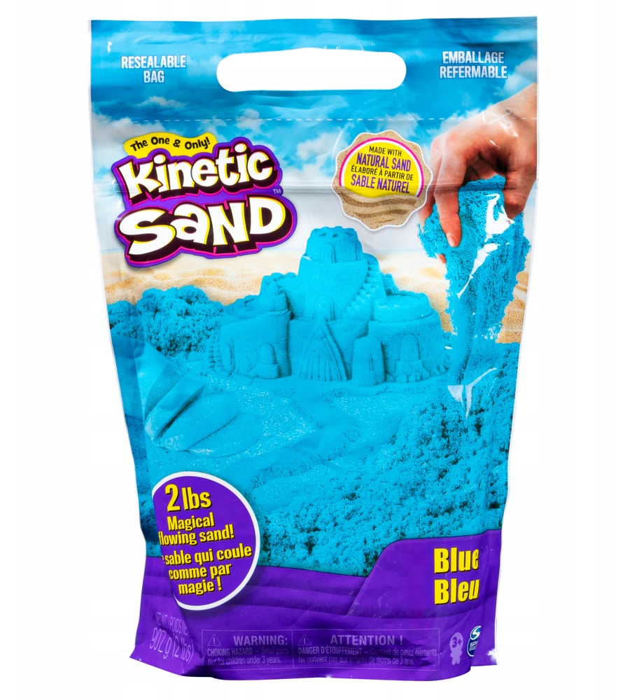 Spin Master Kinetic Sand Kinetinis smėlis - spalvotas maišelis 900 g - mėlynas (20107736)