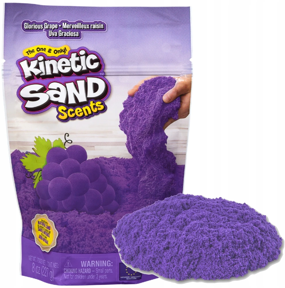 Spin Master KINETINIS SMĖLIS, PURPURINIS, KVAPINIS VYNUOGĖS, KINETINIS SMĖLIS 228 G