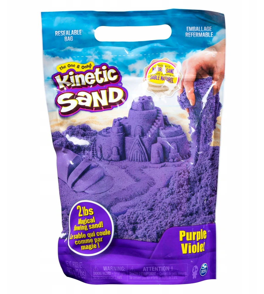 Spin Master KINETINIS SMĖLIS, PURPURINIS, GYVŲ SPALVŲ, KINETINIS SMĖLIS 900G