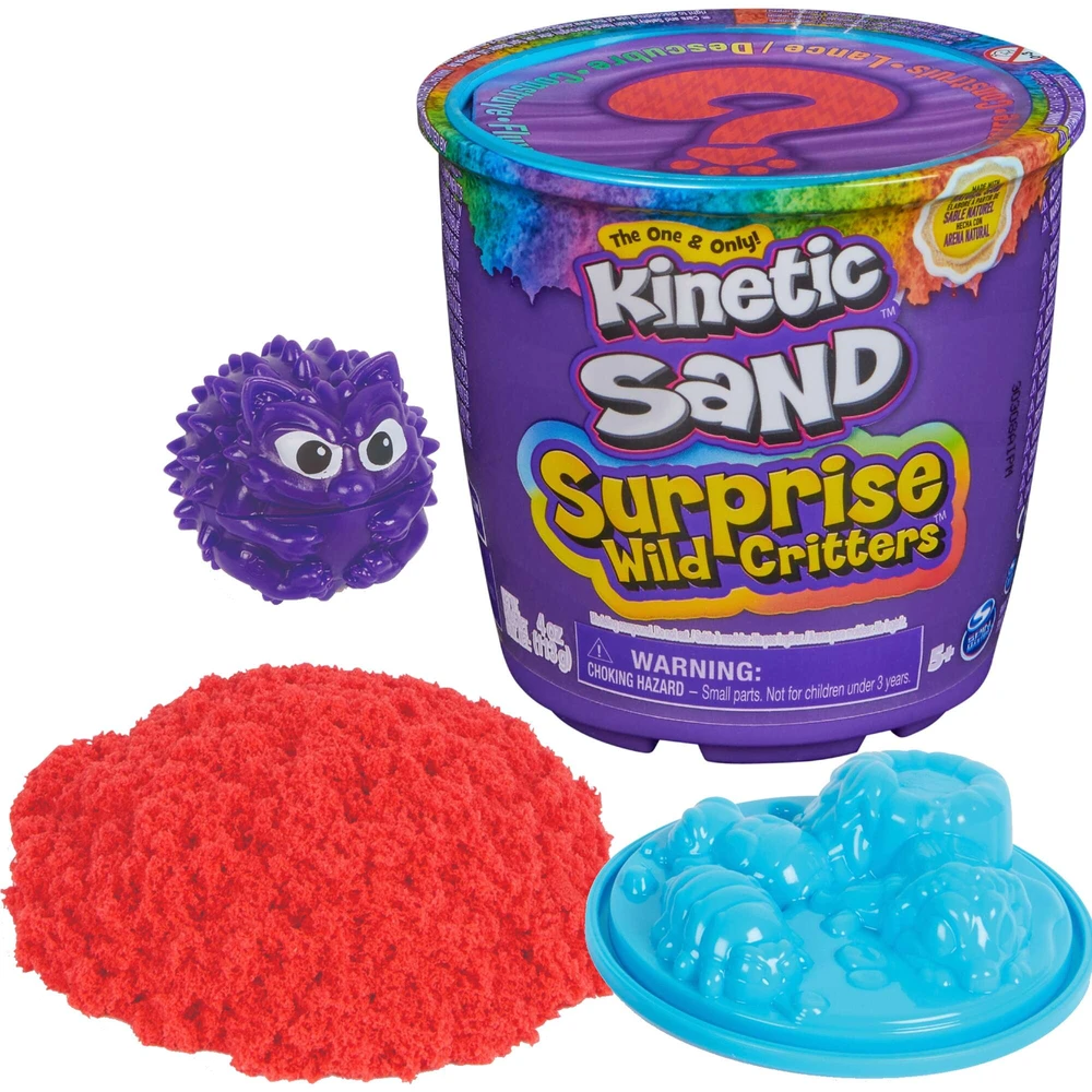 Spin Master KINETINIS SMĖLIS SIURPRISE LAUKINIAI CRITTERS NUSTATYTI SMĖLIO PELĖSIO FIGŪRĄ
