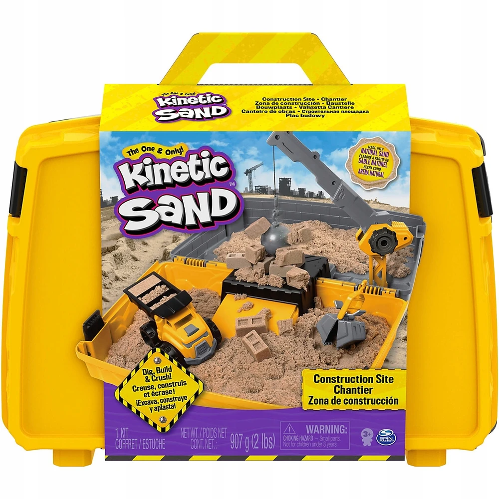 Spin Master Kinetic Sand Kinetinis smėlis – sulankstoma statybinė smėlio dėžė (6055877)