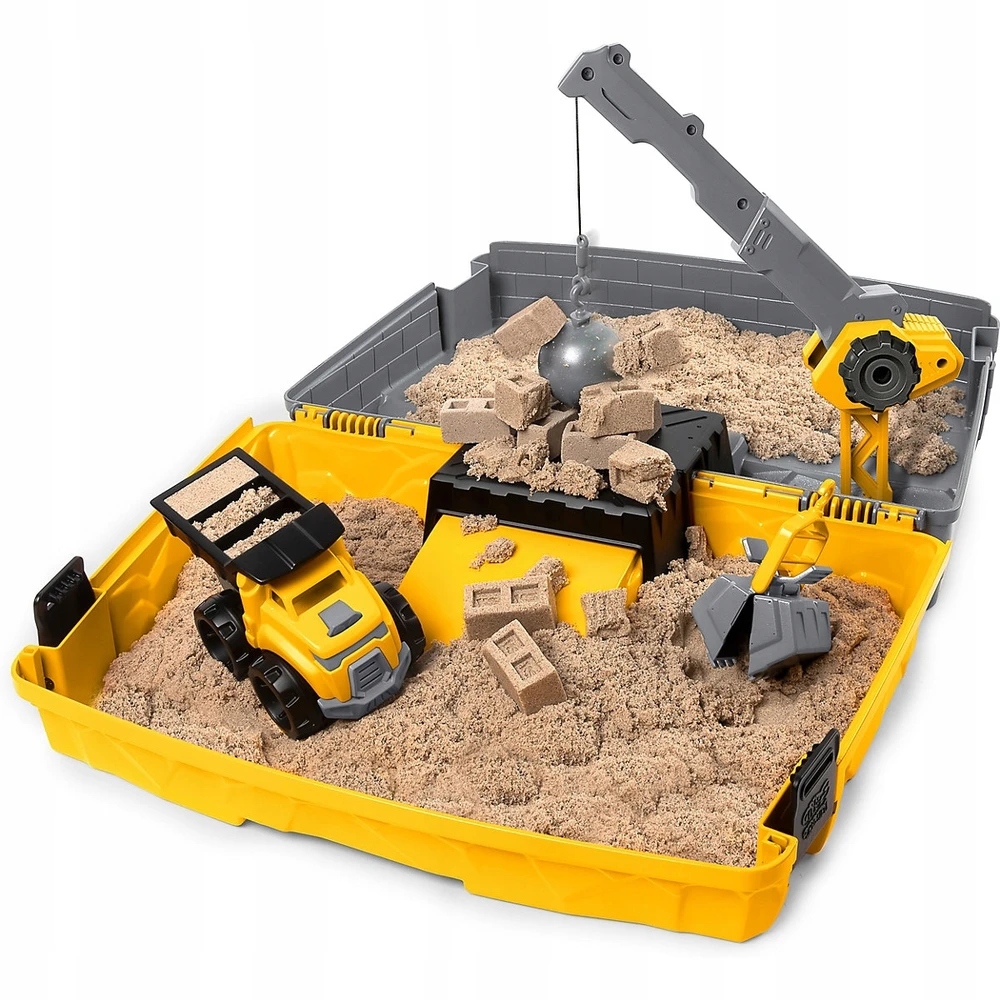 Spin Master Kinetic Sand Kinetinis smėlis – sulankstoma statybinė smėlio dėžė (6055877)