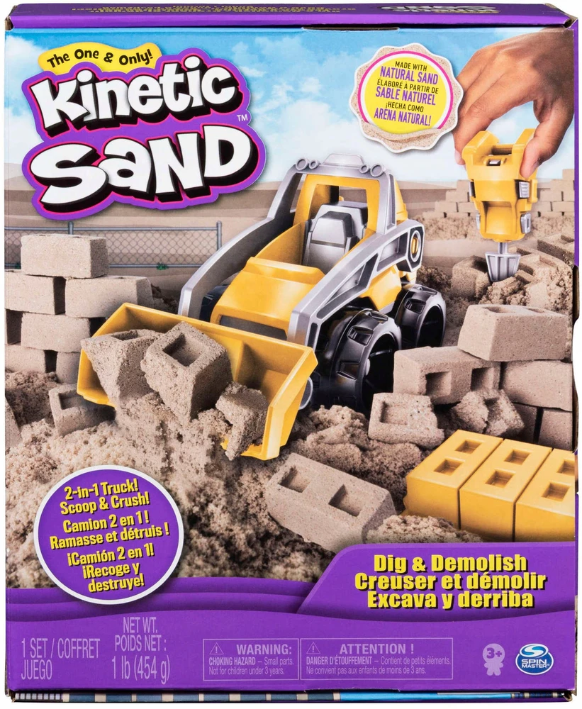 Spin Master Kinetic Sand Kinetinis smėlis – kasimo ir griovimo rinkinys (6044178)