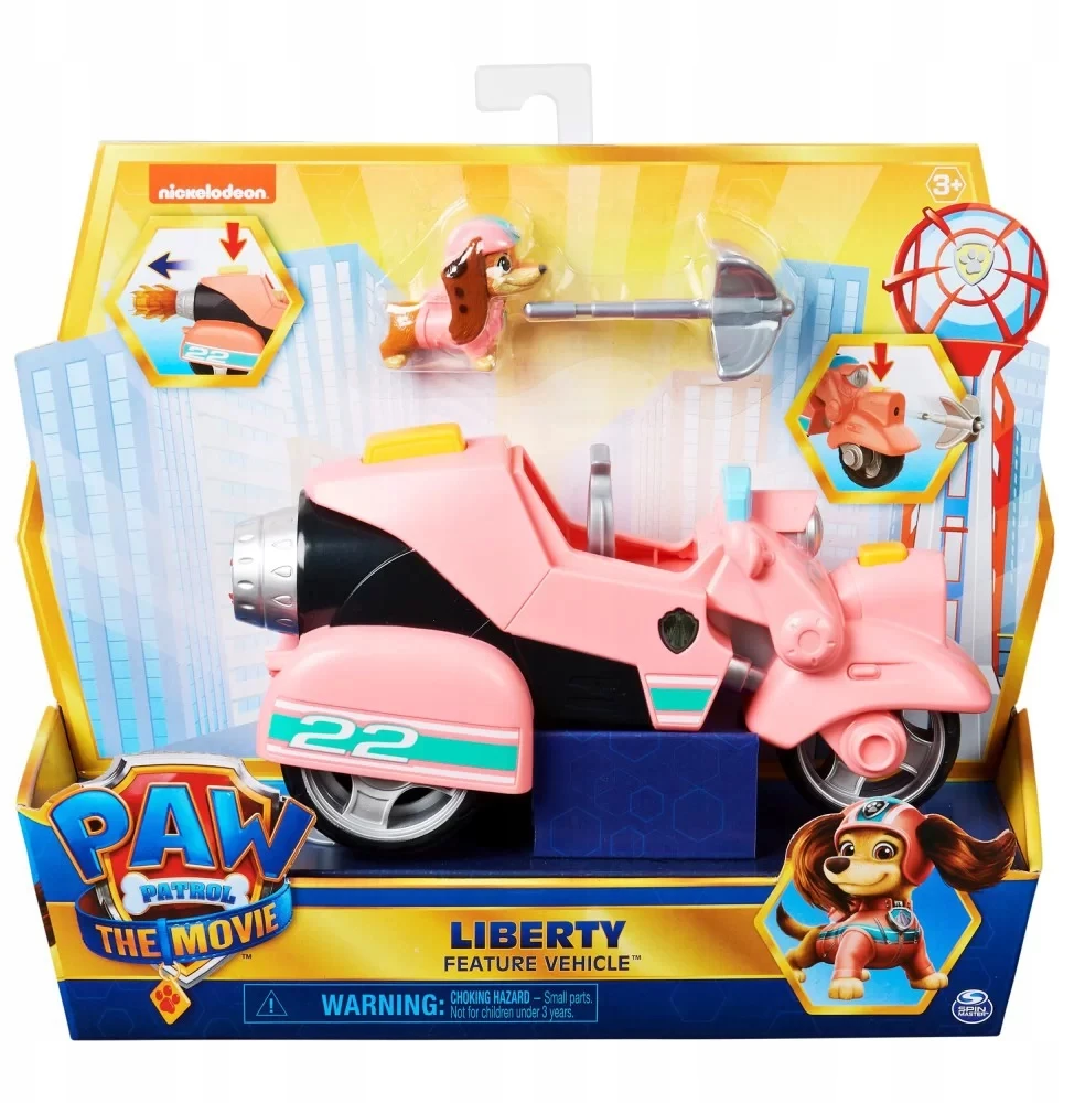 Spin Master LETENA PATROLĖ FILMO KOMPLEKTAS TRANSPORTO PRIEMONĖS MOTOCIKLAS + LIBERTY DOG 3+ PAVEIKSLAS