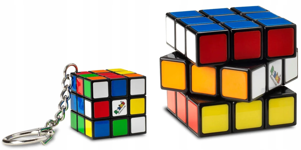 Spin Master ORIGINALUS KLASIKINIS RUBIC CUB + 3X3 RAKTŲ PAKAKAS