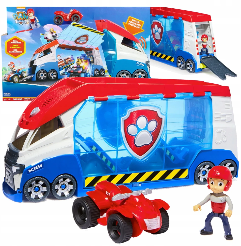 Spin Master Paleidimo ir gelbėjimo sunkvežimis + keturkojis ir judanti Ryderio figūrėlė Paw Patrol Big Patrolman