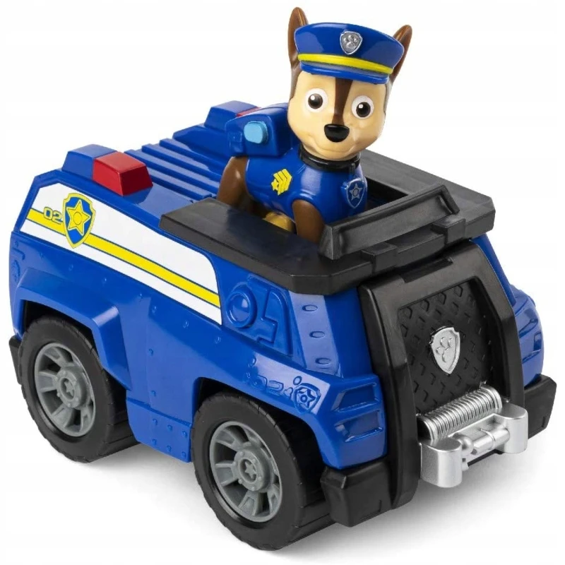 Spin Master PAW PATROL CHASE TRANSPORTO PRIEMONĖS POLICIJOS AUTOMOBILIS + FIGURE PAGRINDINIS AUTOMOBILIŲ AUTOMOBILIS