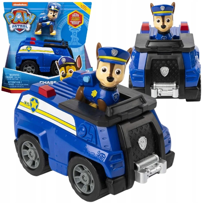 Spin Master PAW PATROL CHASE TRANSPORTO PRIEMONĖS POLICIJOS AUTOMOBILIS + FIGURE PAGRINDINIS AUTOMOBILIŲ AUTOMOBILIS