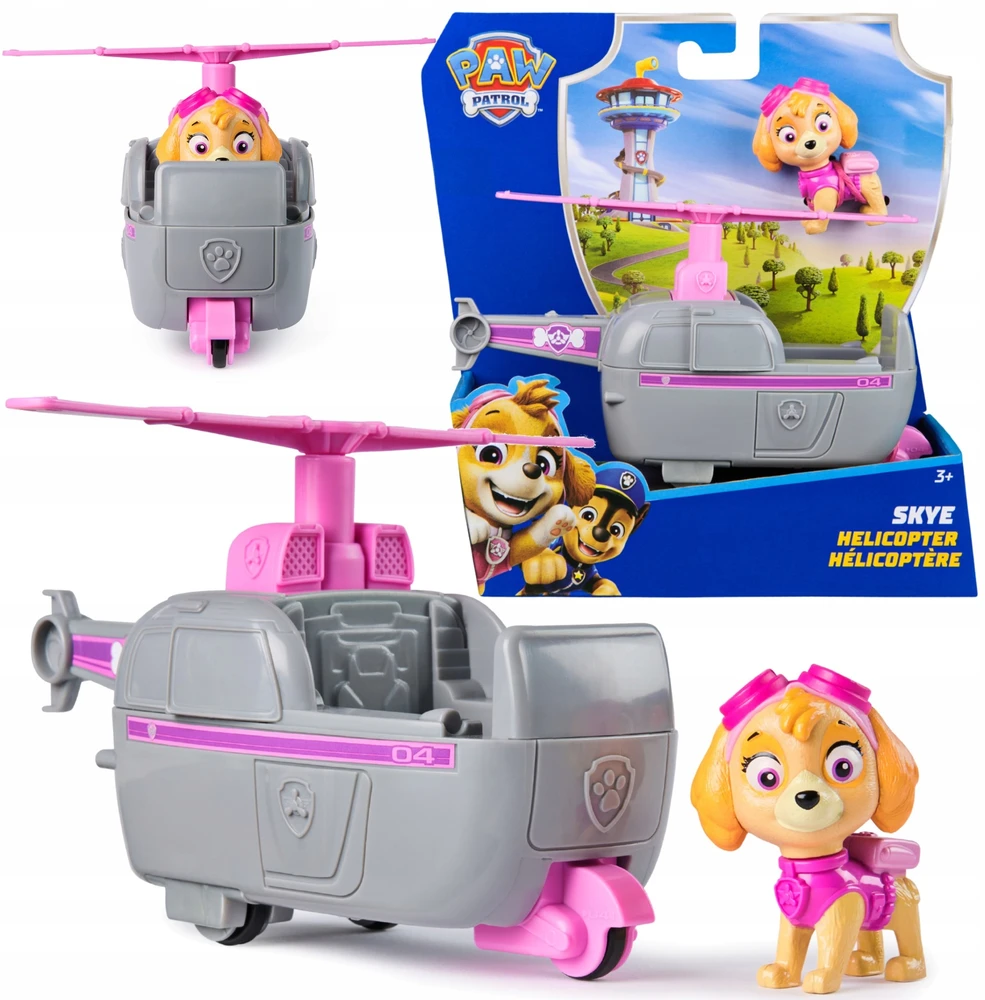 Spin Master PAW PATROL SKYE GELBĖJIMO TRANSPORTO PRIEMONĖ + ŠUNS FIGŪRA