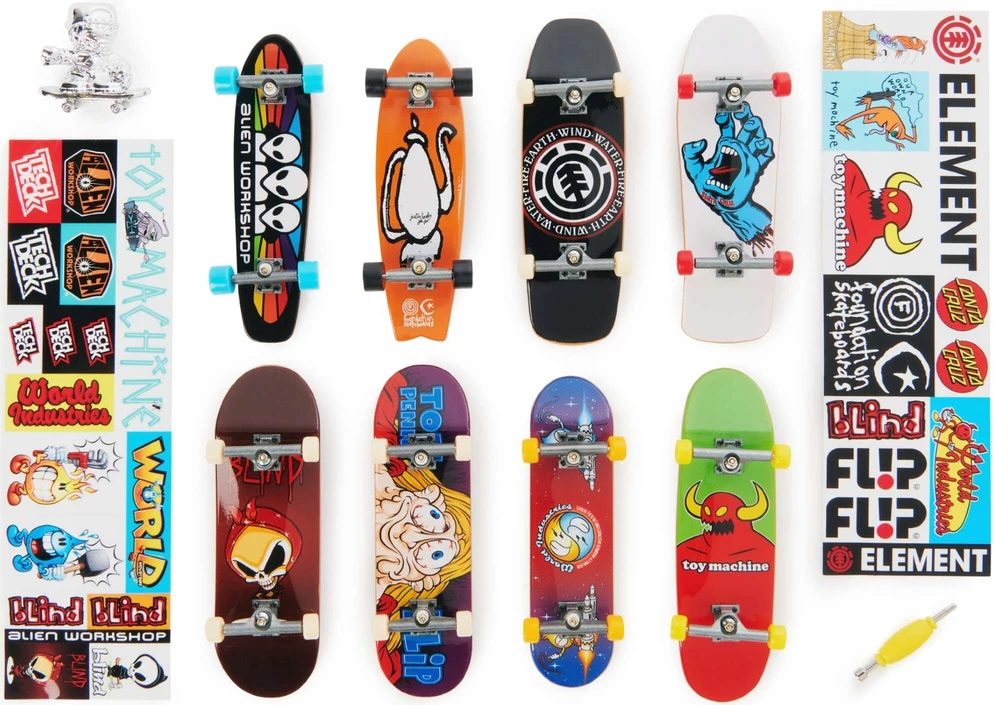 Spin Master Pirštukų riedlentės Fingerboard Tech Deck Set, 8 d.