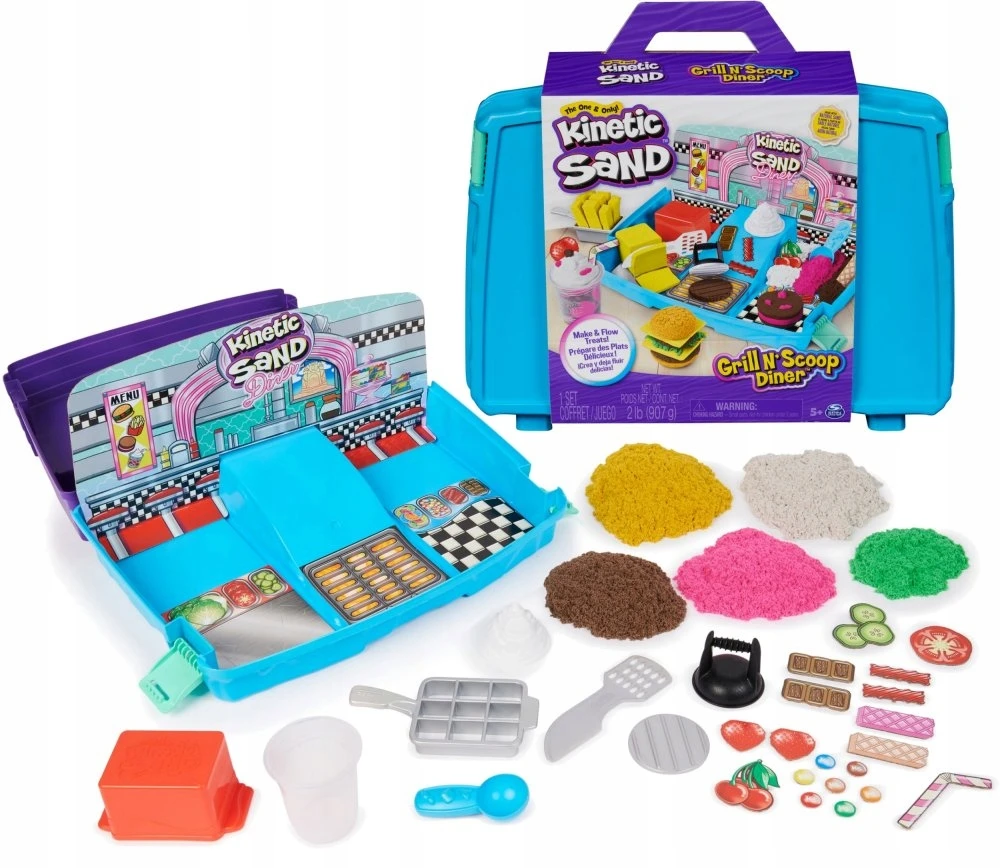 Spin Master Plastikinis kinetinis smėlis Kinetic Sand Set Suitcase Restoranas