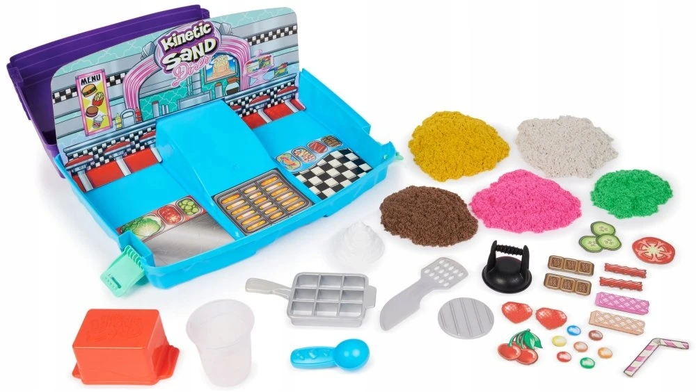 Spin Master Plastikinis kinetinis smėlis Kinetic Sand Set Suitcase Restoranas