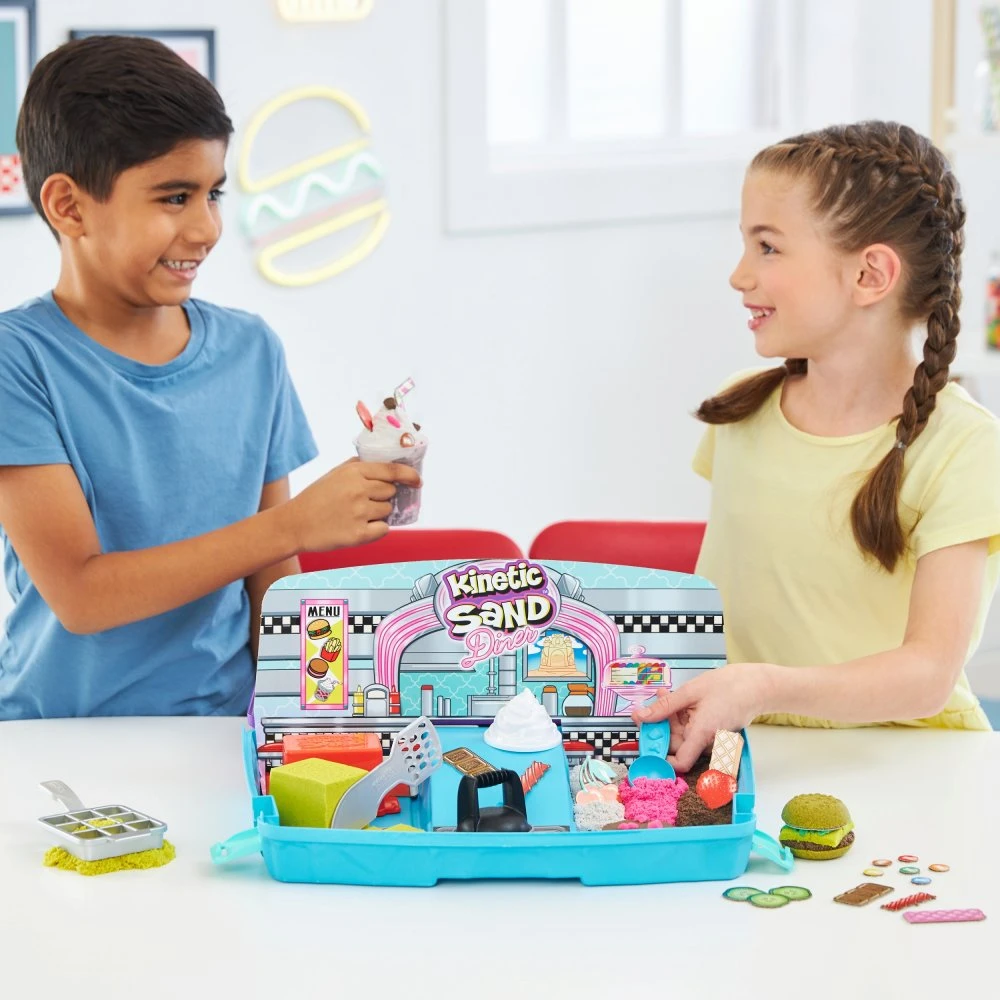 Spin Master Plastikinis kinetinis smėlis Kinetic Sand Set Suitcase Restoranas