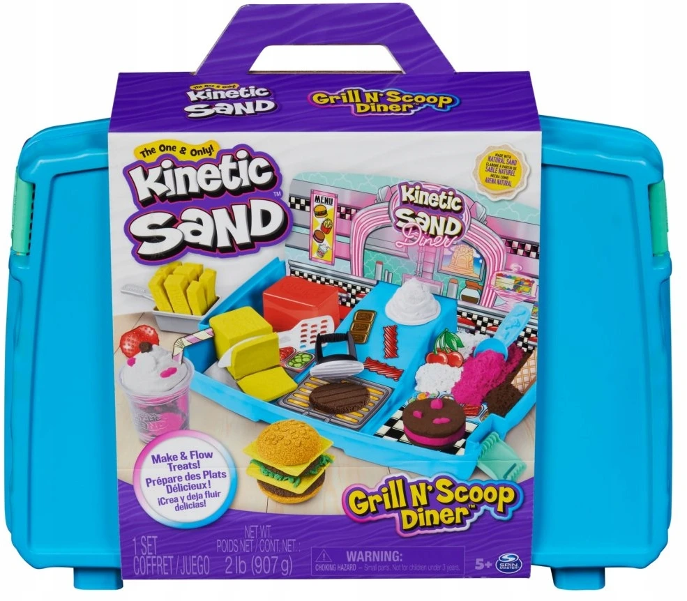 Spin Master Plastikinis kinetinis smėlis Kinetic Sand Set Suitcase Restoranas