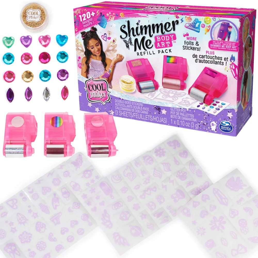Spin Master PLAUSAMOS TATUiruotės VAIKAMS PILDYMO RINKINYS 120 COOL MAKER STRATENS