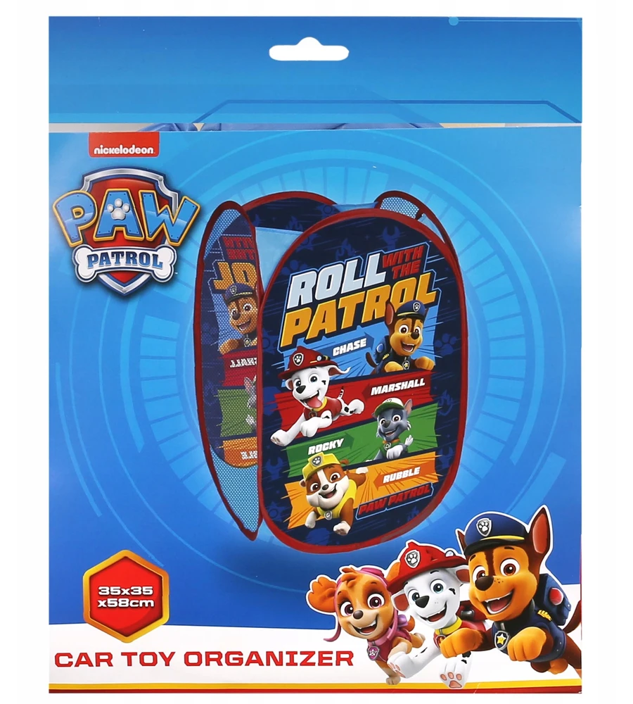 Spin Master Psi Patrol sulankstomas kosz na zabawki, Organizer do pokoju POJEMNY 70L