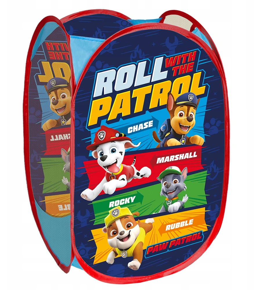 Spin Master Psi Patrol sulankstomas kosz na zabawki, Organizer do pokoju POJEMNY 70L