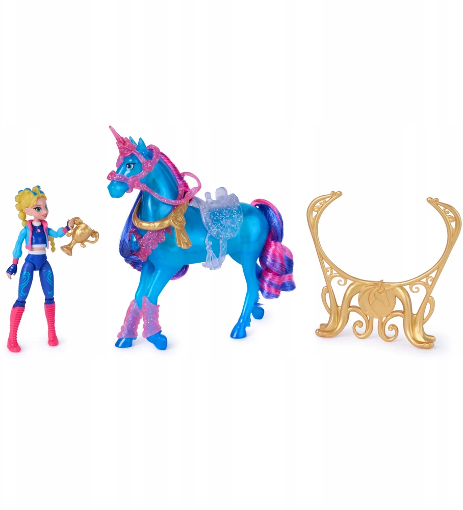 Spin Master Unicorn Academy Vienaragio akademija – traukinukas ir švytinti upė (6075347)