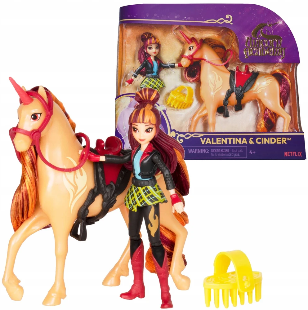 Unicorn Academy Lėlė Valentina ir vienaragis Cinder