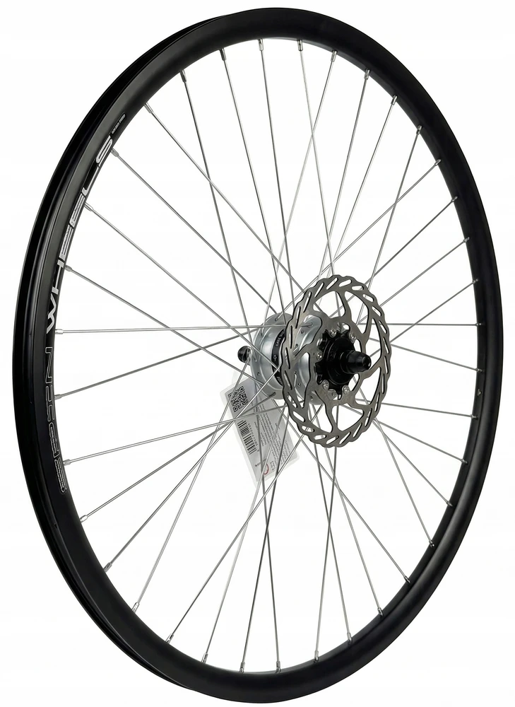 Spin Wheels Priekinis dviračio ratas 28 colių Shimano generatorius diskui Juodas + 160 diskas