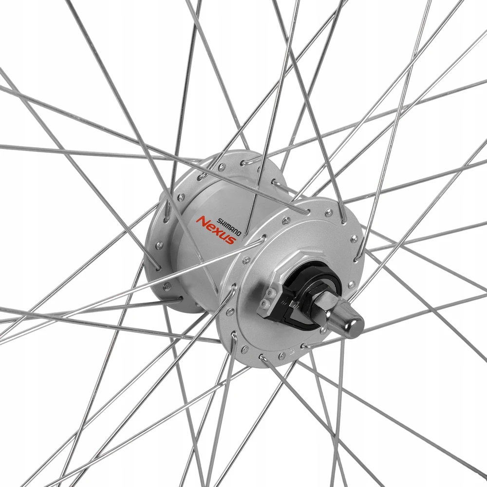 Spin Wheels Priekinis dviračio ratas 28 colių priekinis Shimano 3W generatorius Juodas Conical